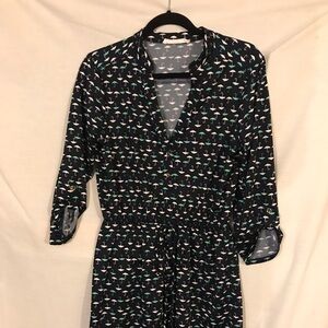 Love Fast Live Hard Dress with Dress Shirt Style Hem with Umbrella Fabric